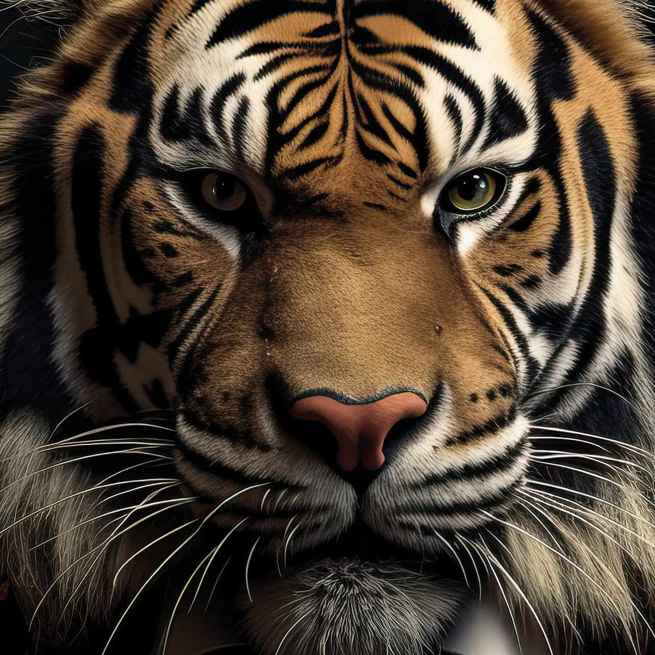 Glass picture Portrait of a Tiger