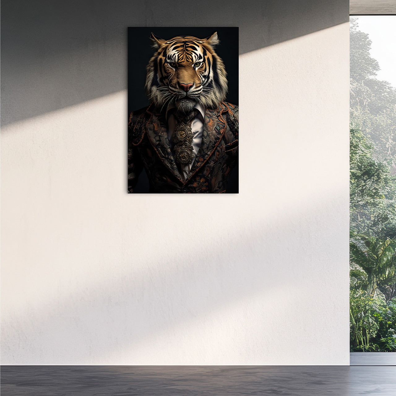 Glass picture Portrait of a Tiger