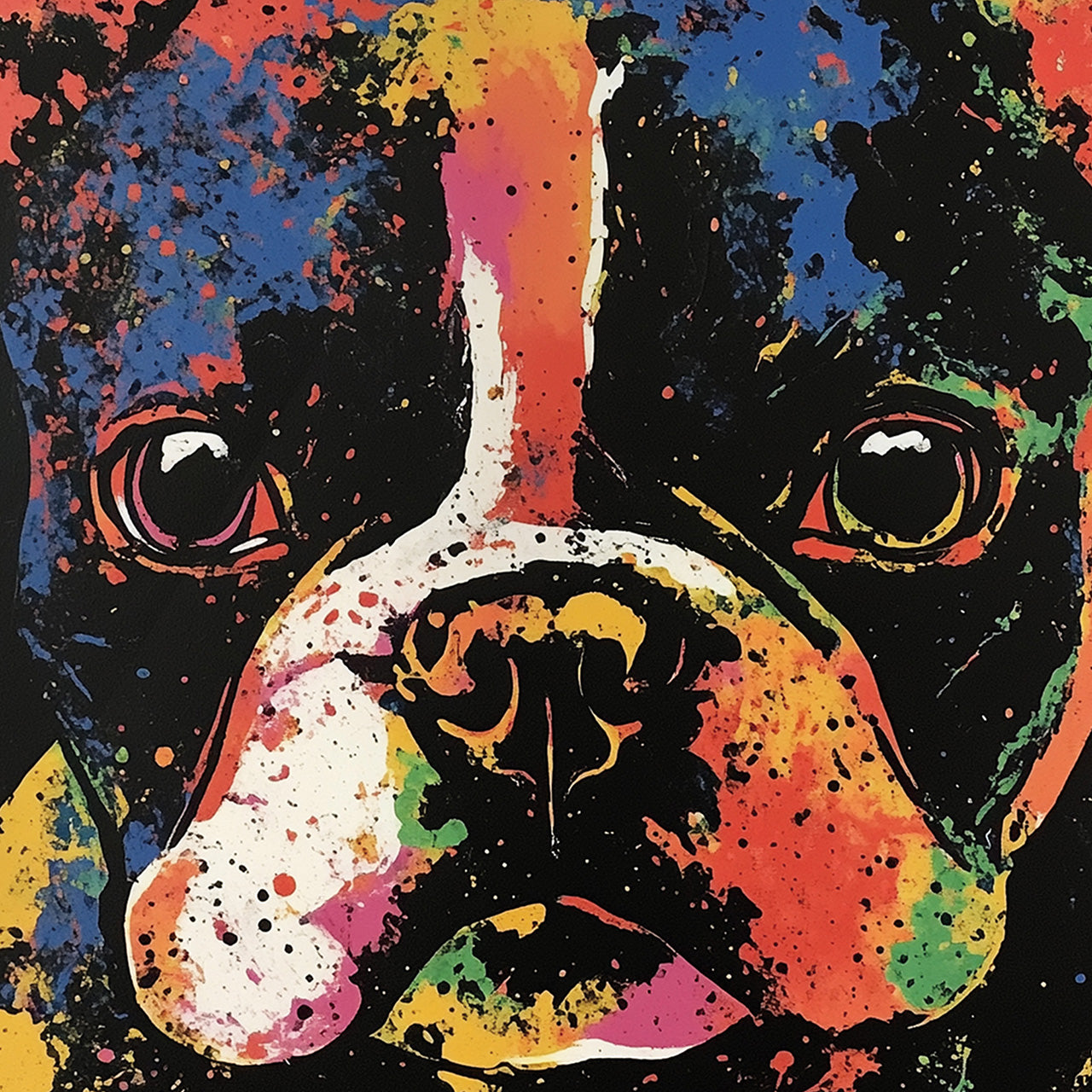 Tableau en verre Bully coloré