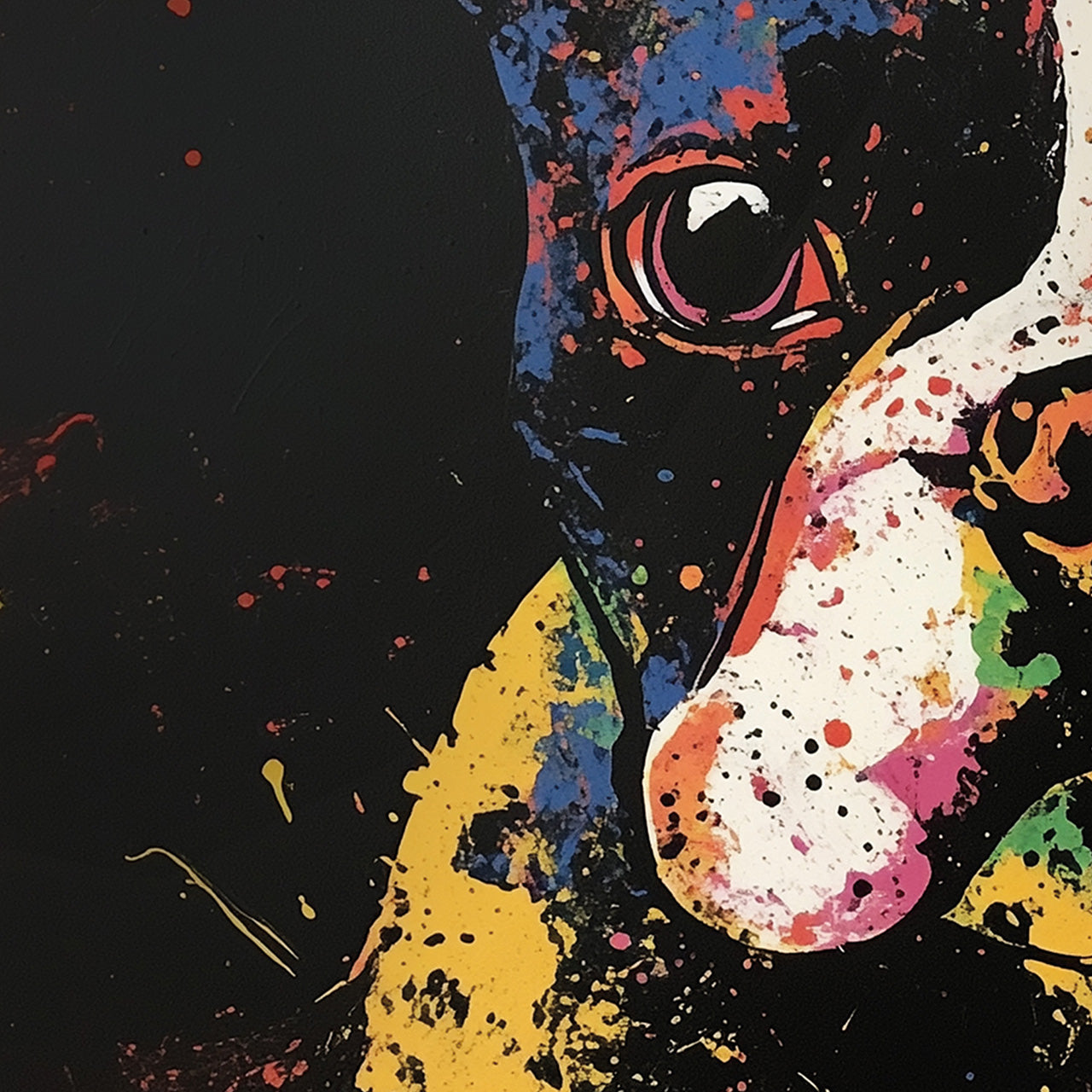 Tableau en verre Bully coloré