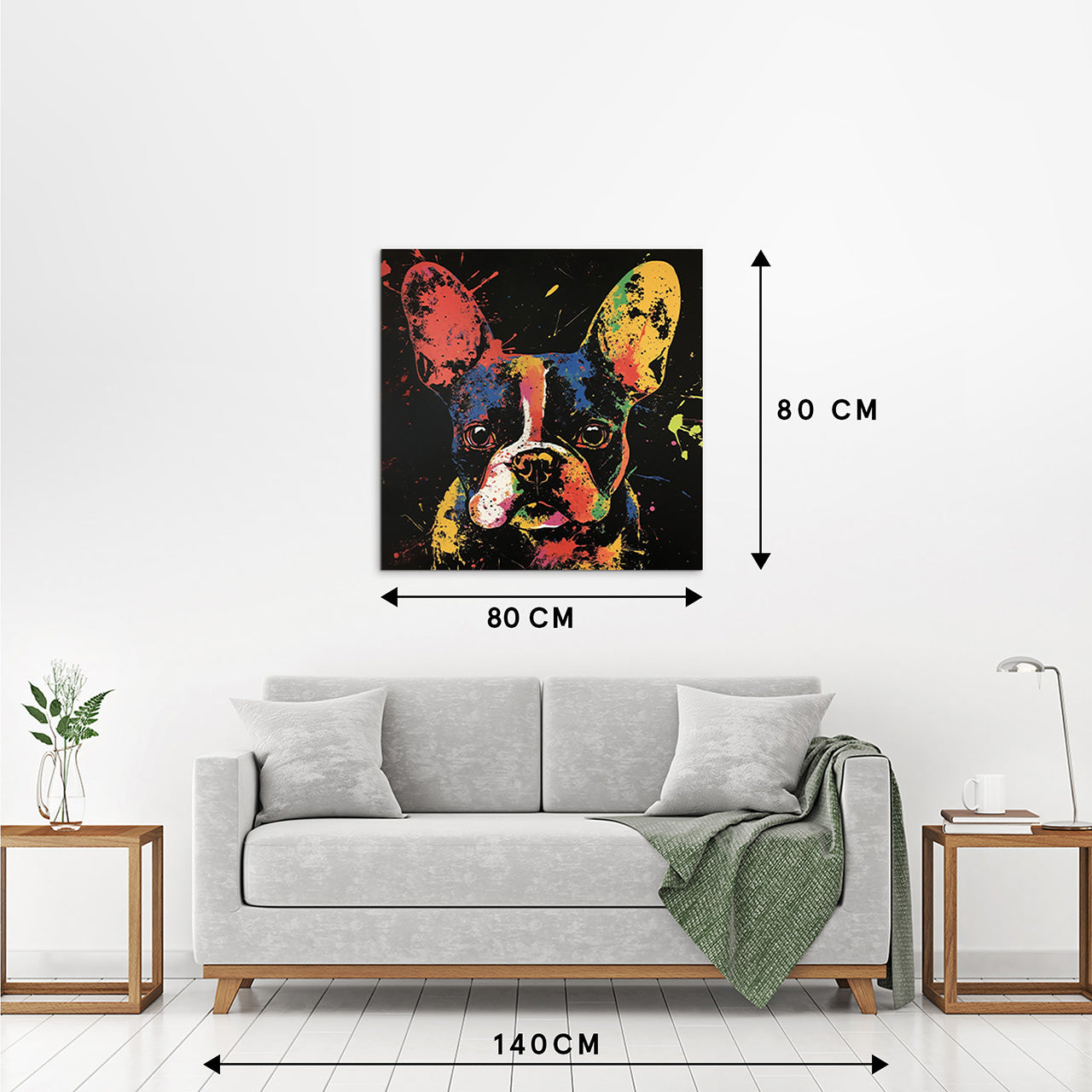 Tableau en verre Bully coloré