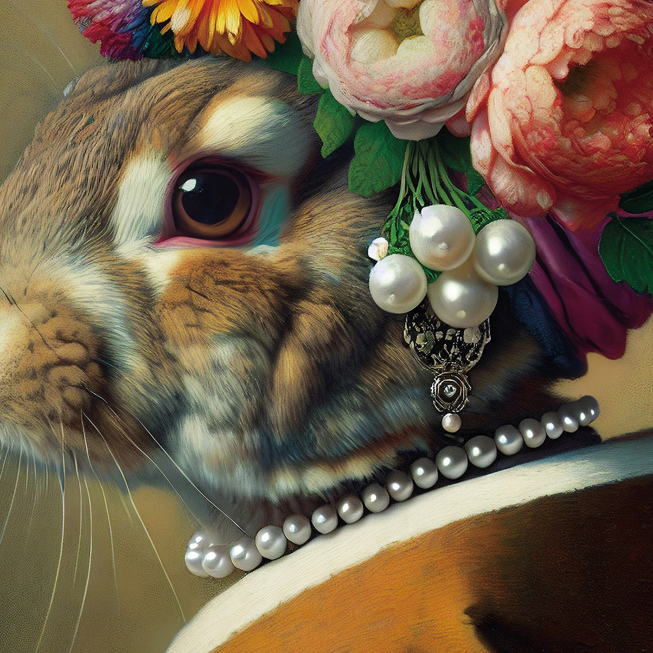 Glass picture Pearl Bunny