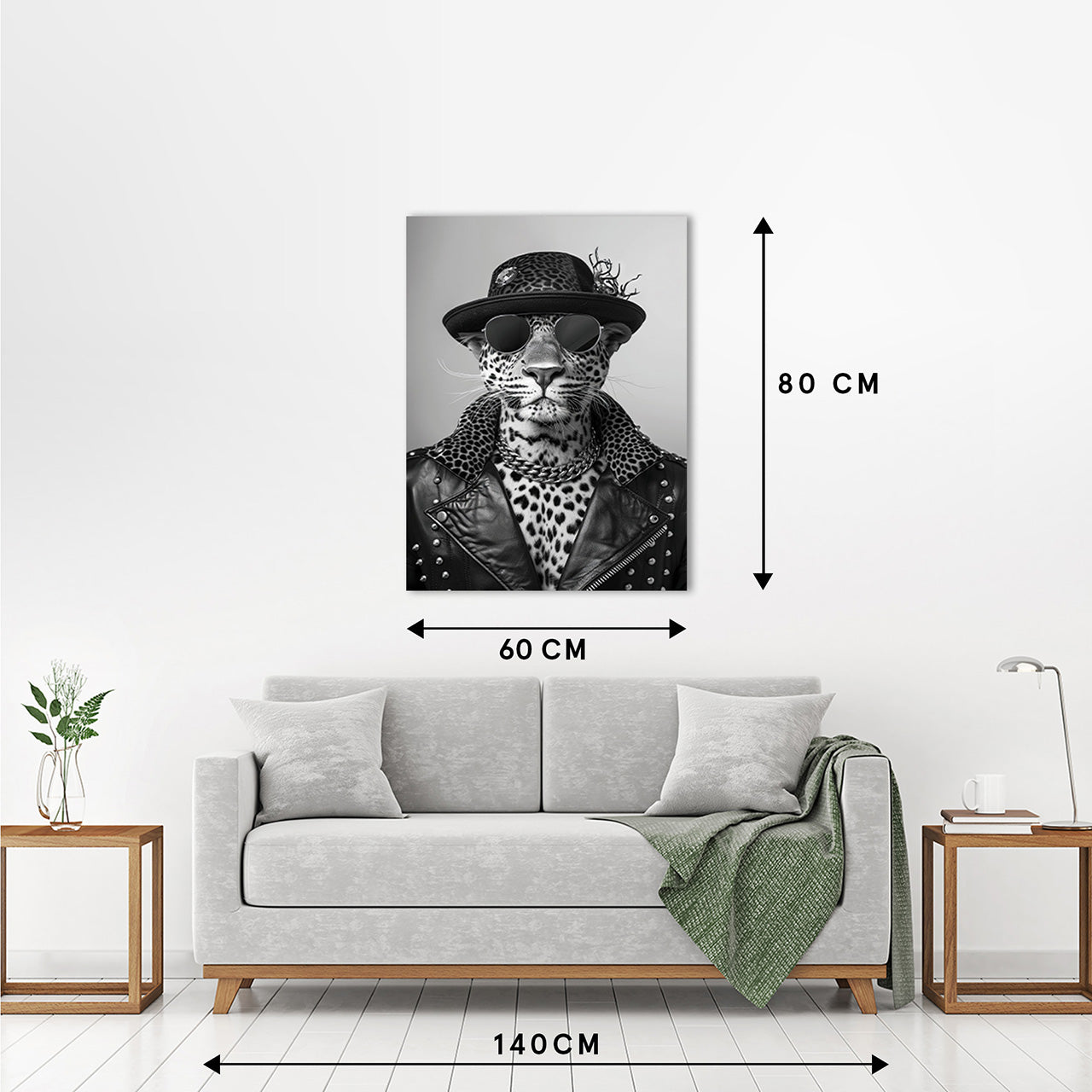 Tableau en verre Leo Hipster