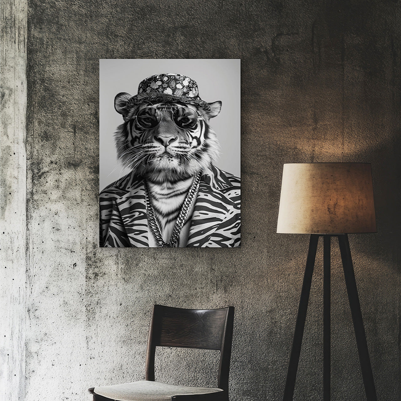 Tableau en verre Fashion Tiger