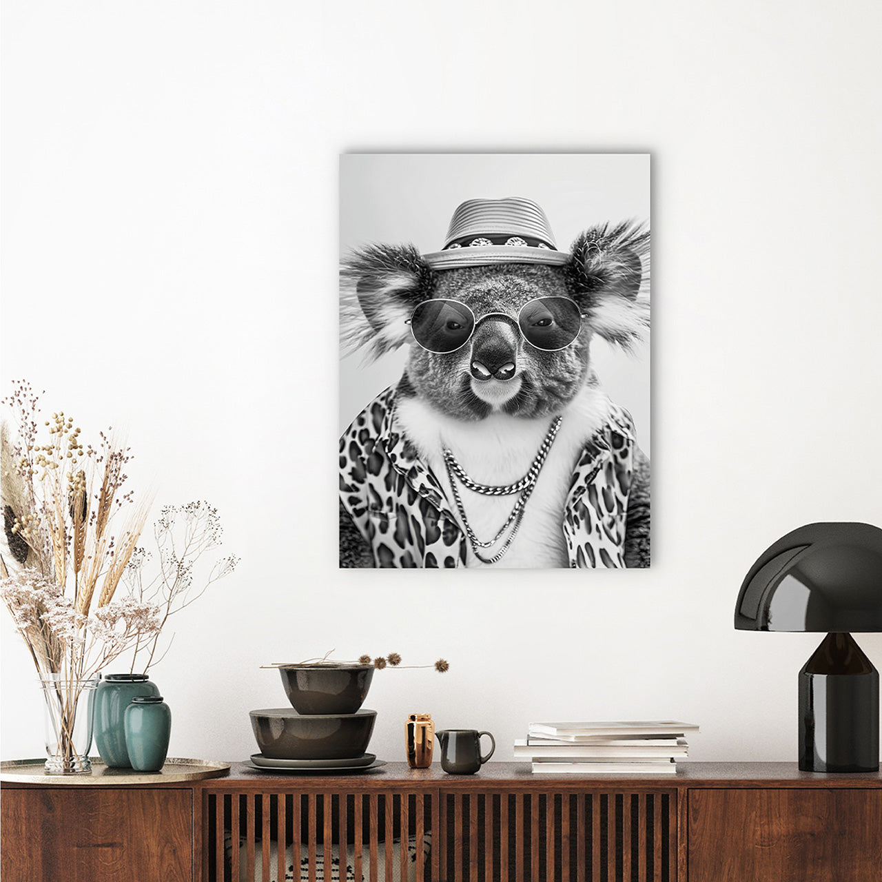 Glass Print Cool Koala