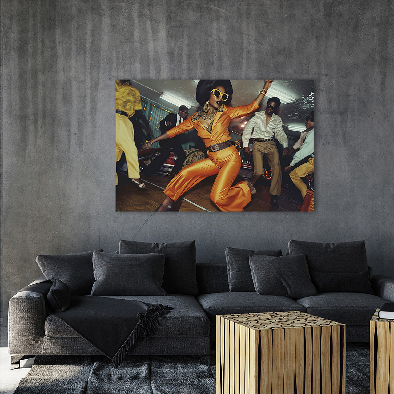 Glasbild Night Fever