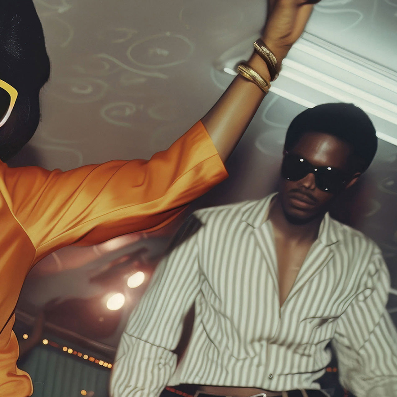 Tableau en verre Night Fever