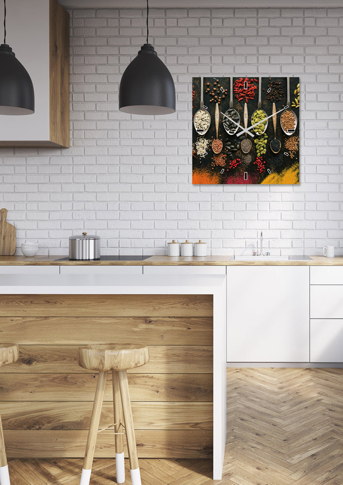horloge murale épices