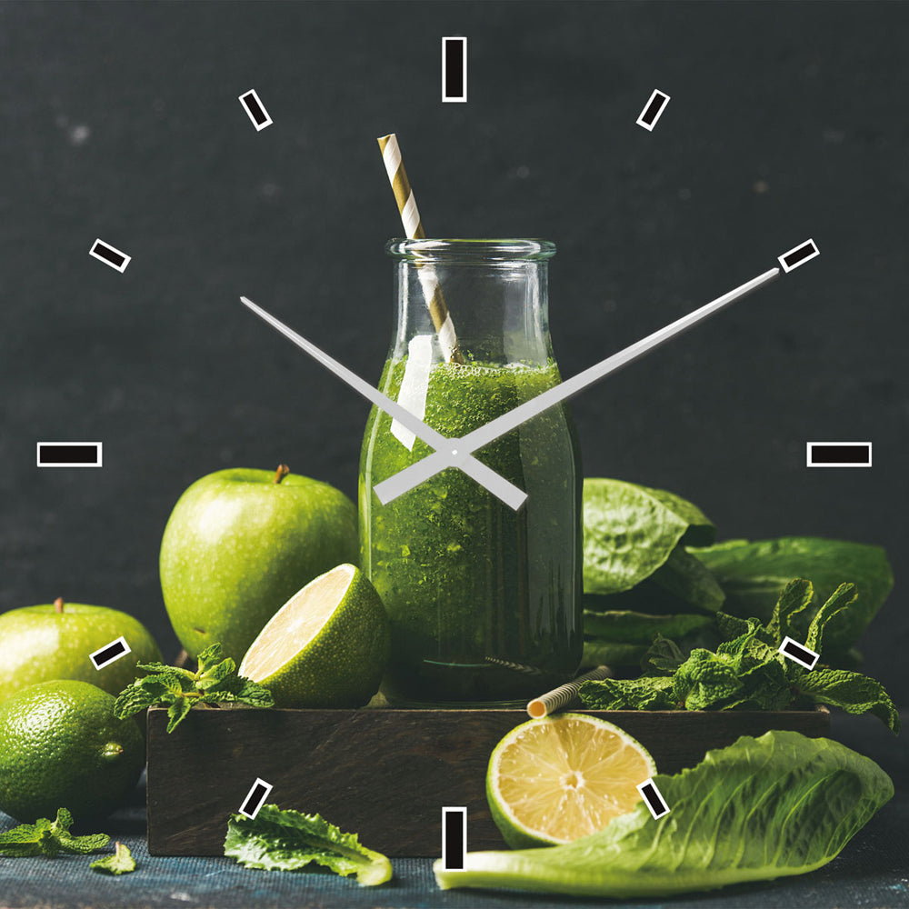 Horloge murale Smoothie vert