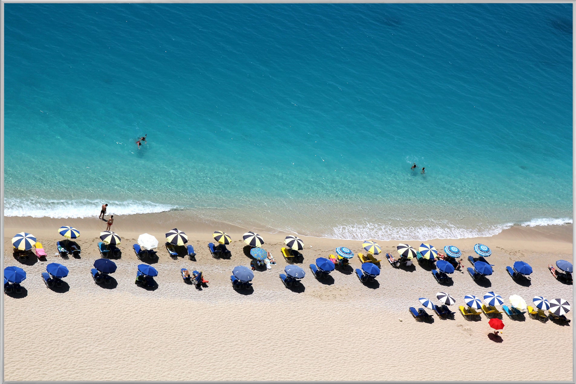 Bild & Rahmen Sonnenschirme am Strand