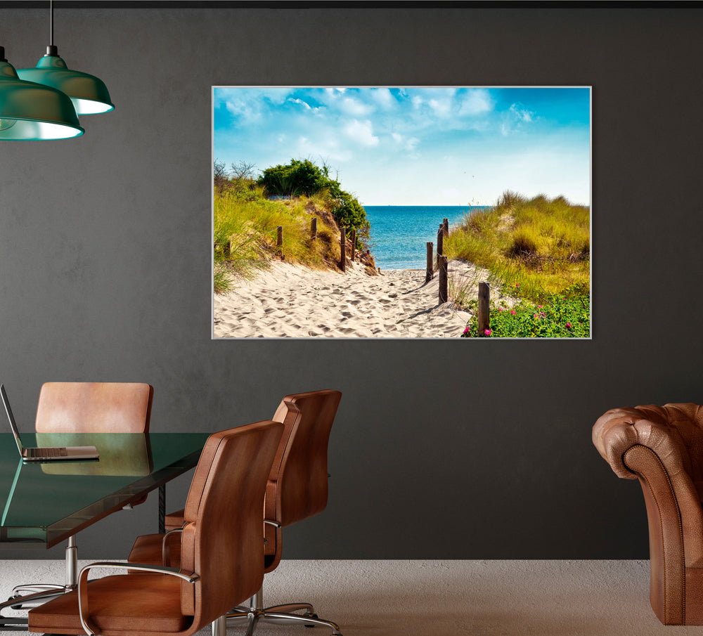 Promenade photo et cadre vers la mer