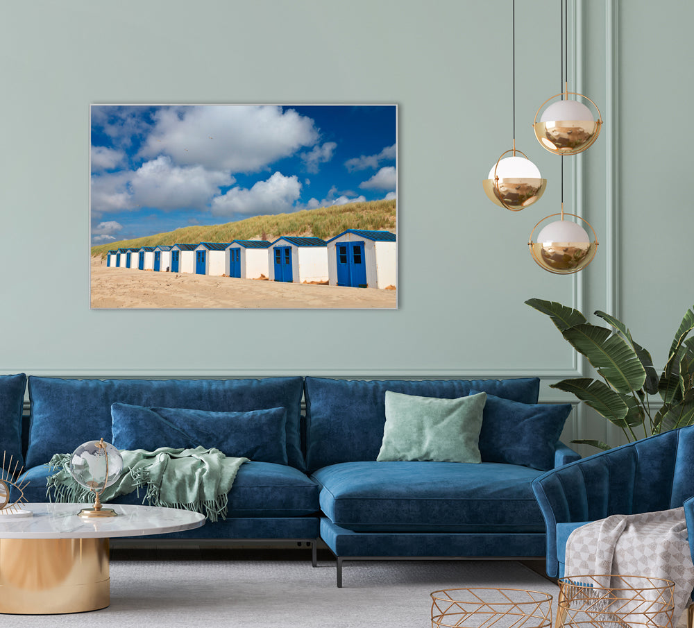 Série de photos et de cadres avec des maisons de plage