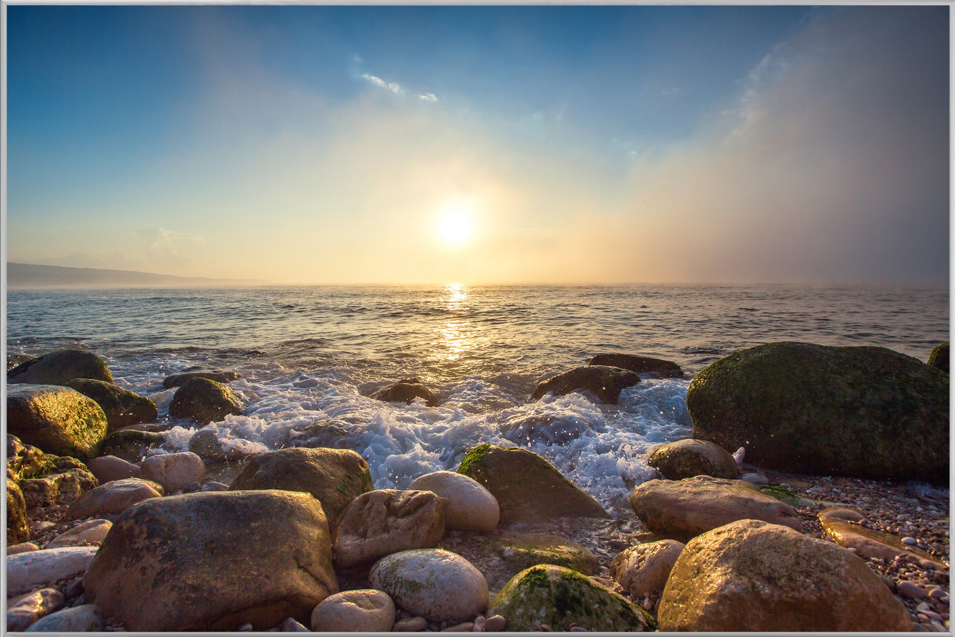 Bild & Rahmen Fels in der Brandung