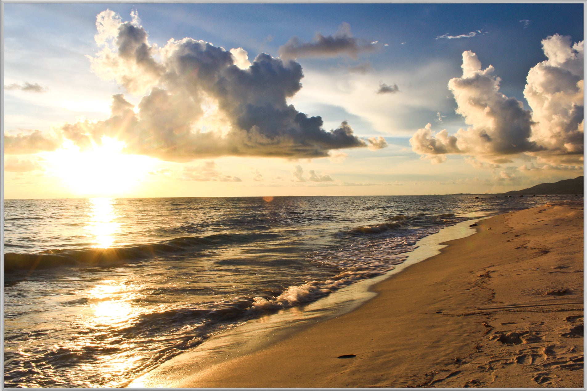 Bild & Rahmen Abendstimmung am Meer