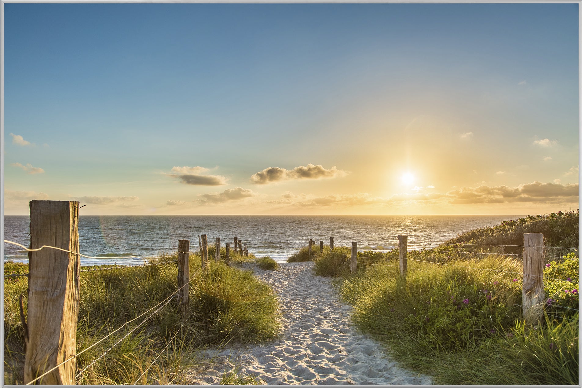 Bild & Rahmen Abendstimmung am Strand