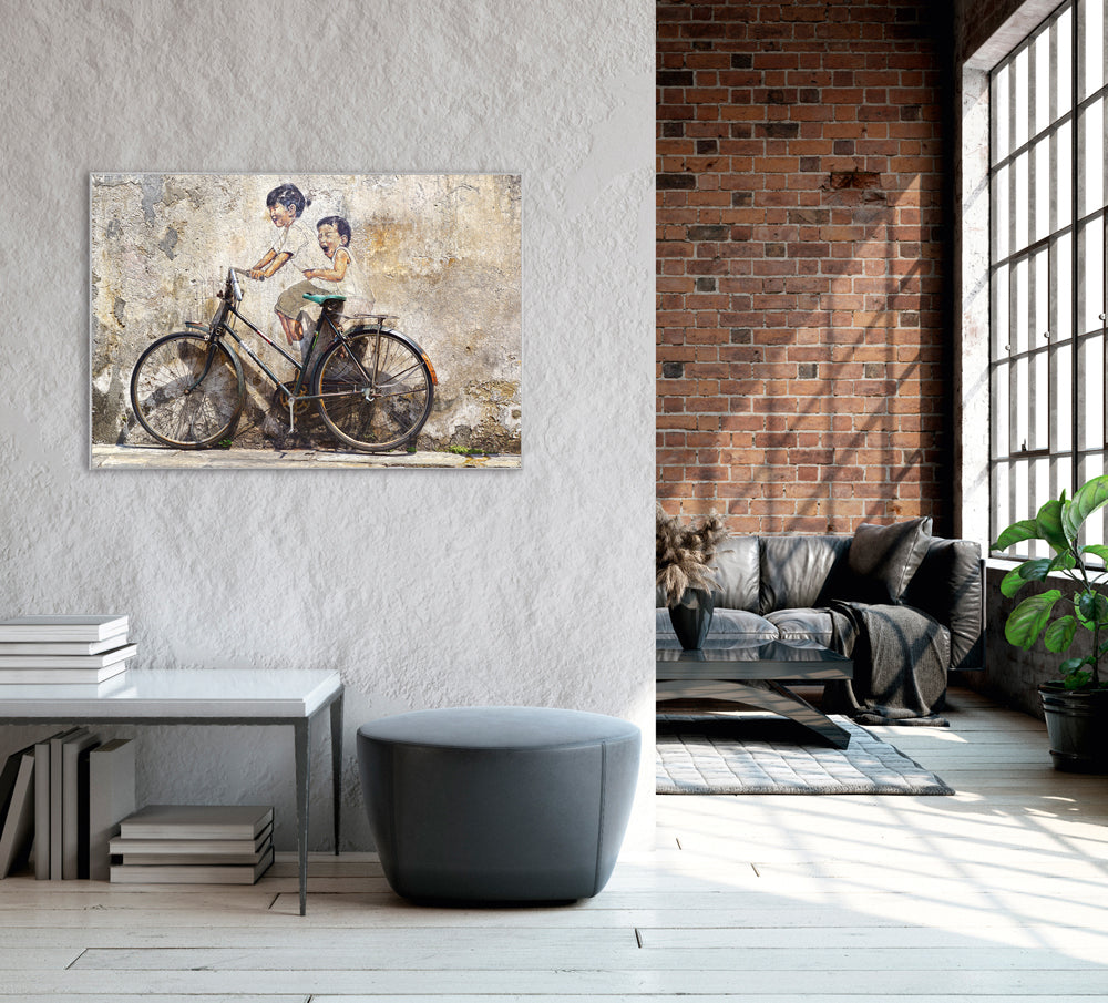 Picture & Frame Street Art with Bicycle