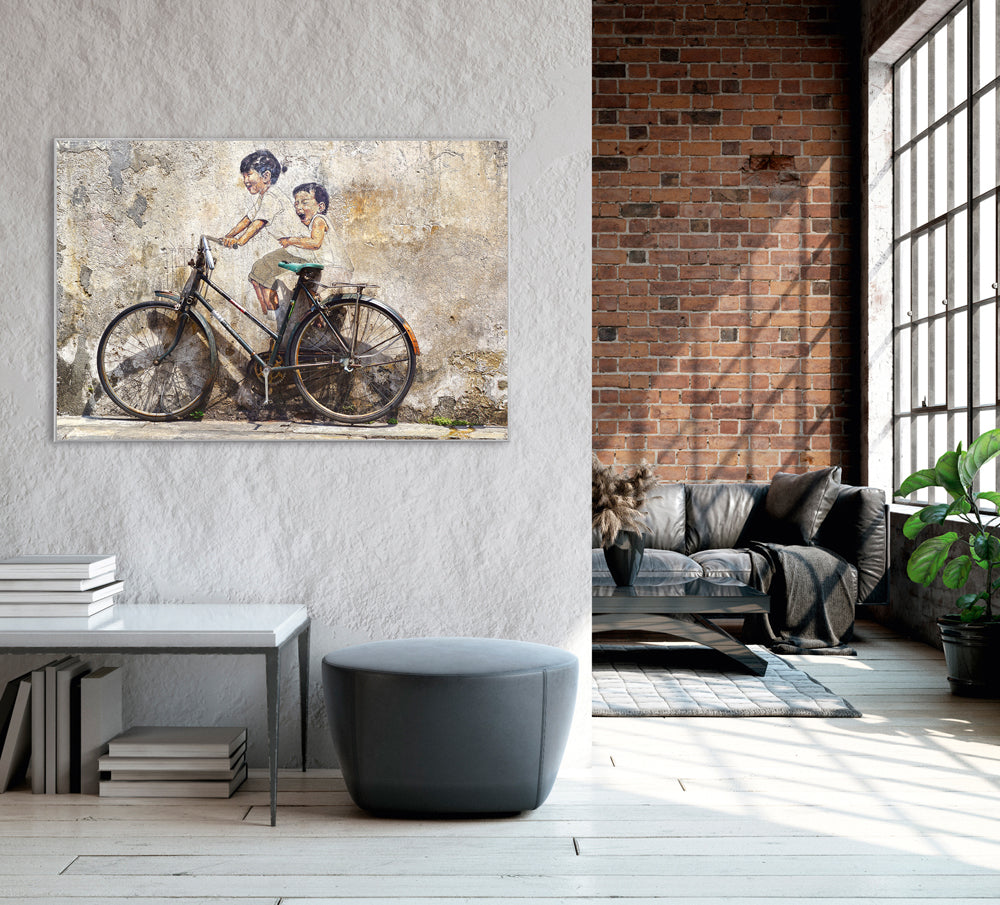Picture & Frame Street Art with Bicycle