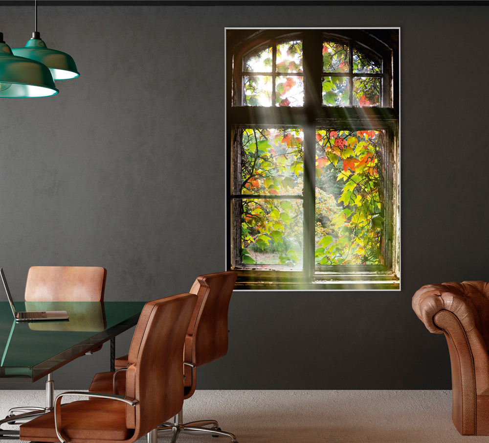 Picture & Frame Window with Leaves