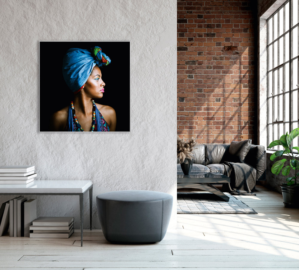 Picture & Frame Beauty with Blue Turban