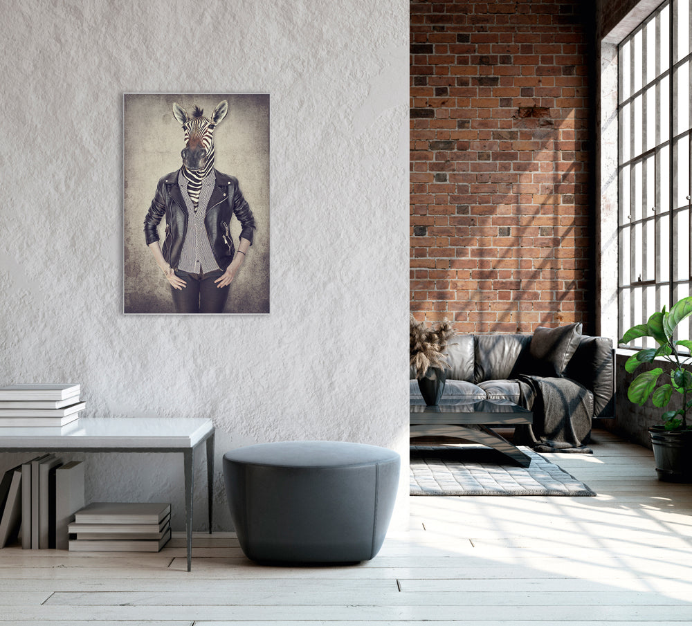 Picture & Frame Zebra Gentleman