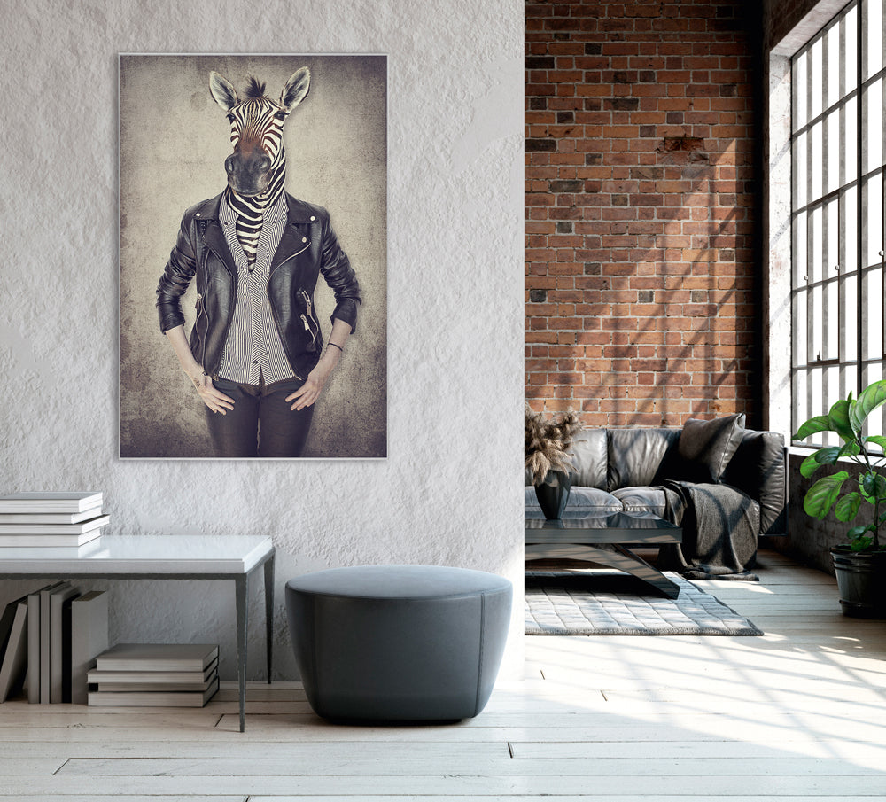 Picture & Frame Zebra Gentleman
