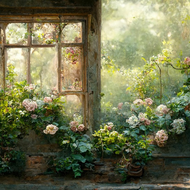 Tableau et cadre Jardin romantique