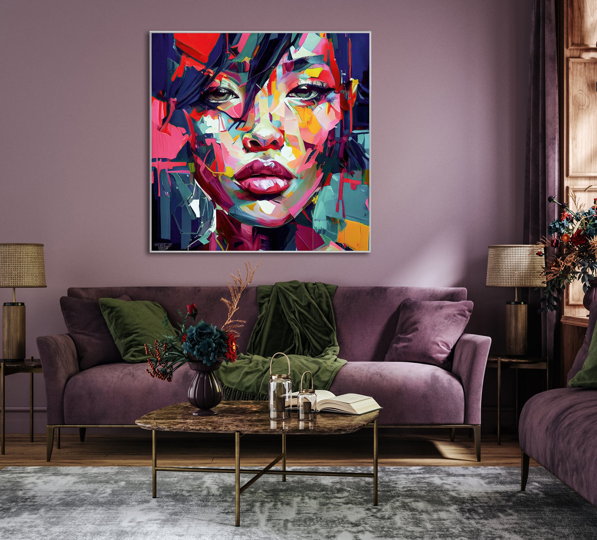 Image et cadre Portrait coloré