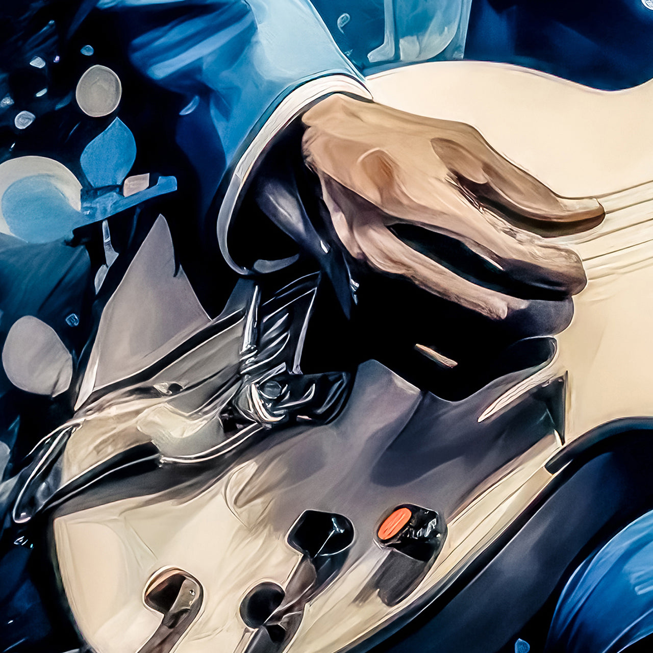 Image et cadre Musique bleue