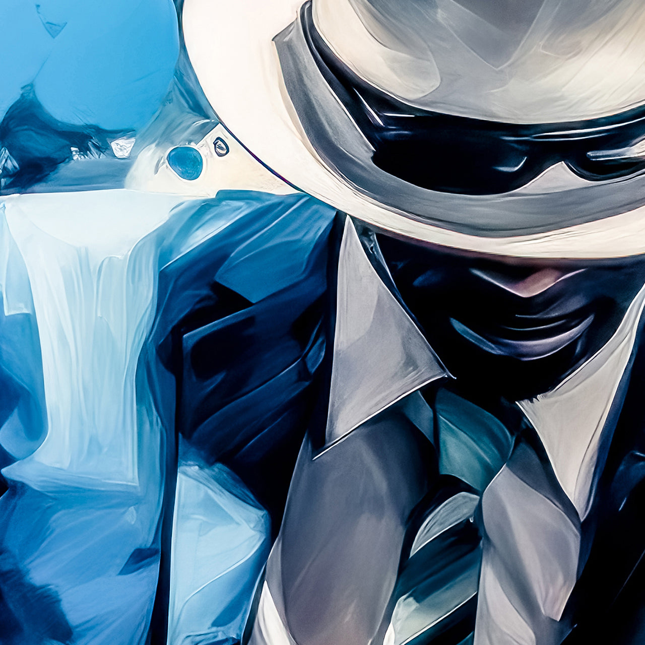 Image et cadre Musique bleue
