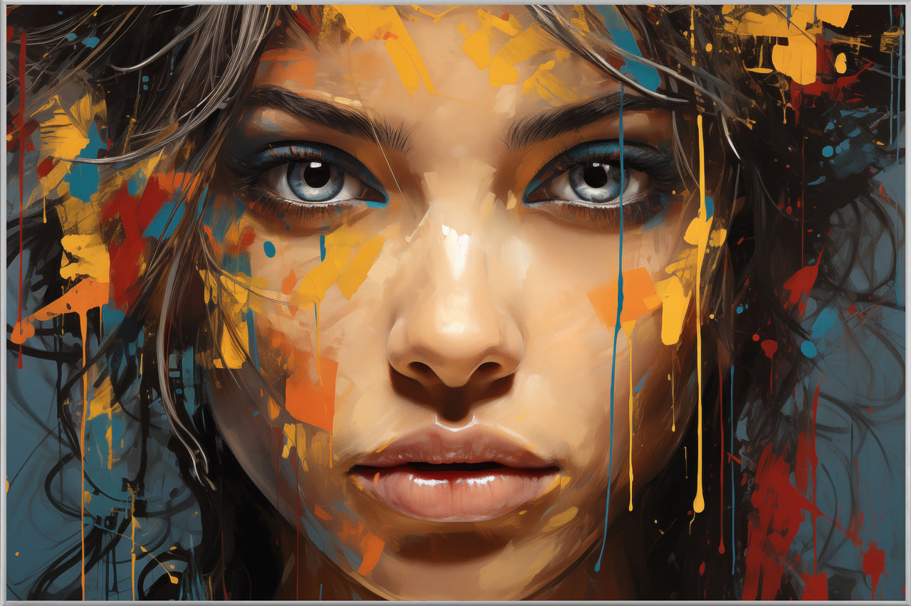 Bild & Rahmen Grey Eyes behind Colours