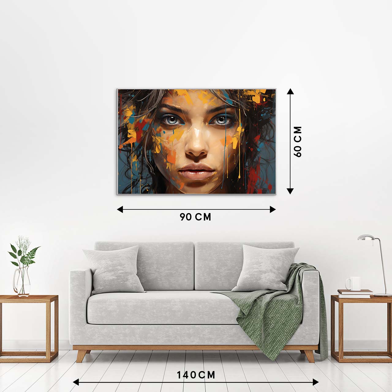 Bild & Rahmen Grey Eyes behind Colours