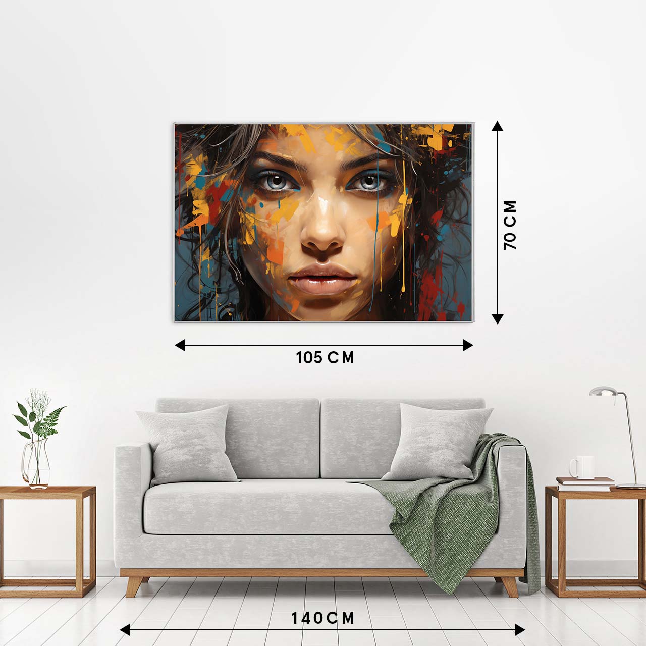 Bild & Rahmen Grey Eyes behind Colours