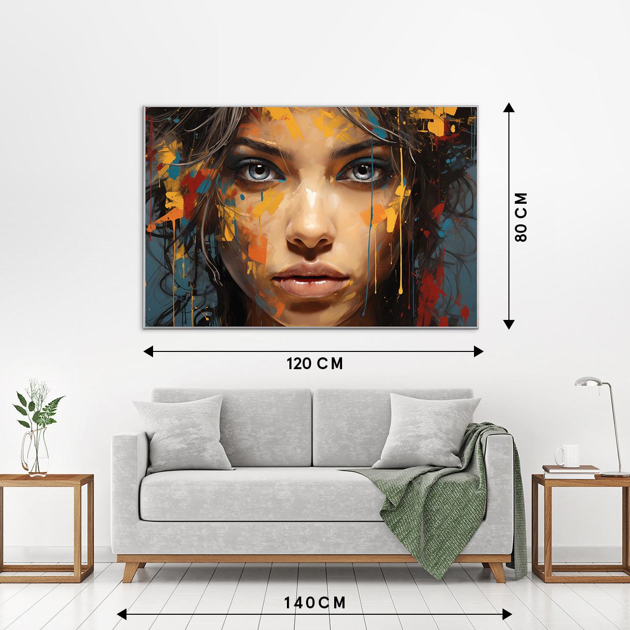 Picture & Frame Grey Eyes behind Colours