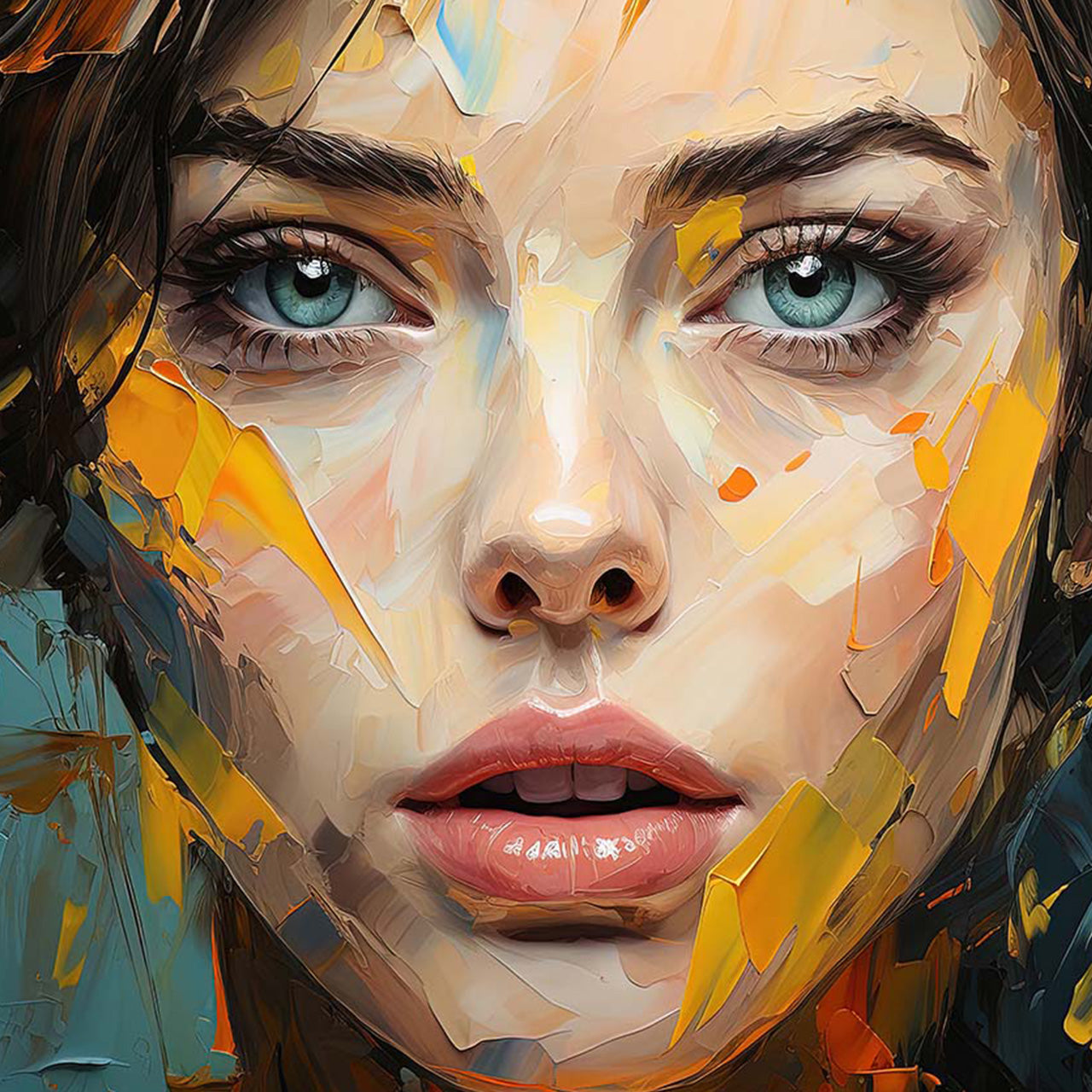 Bild & Rahmen Beauty with Splashes of Colour