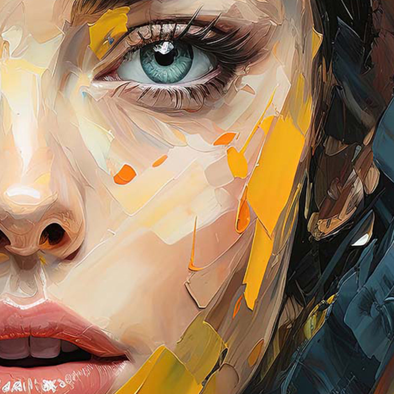 Image et cadre beauté avec des touches de couleur