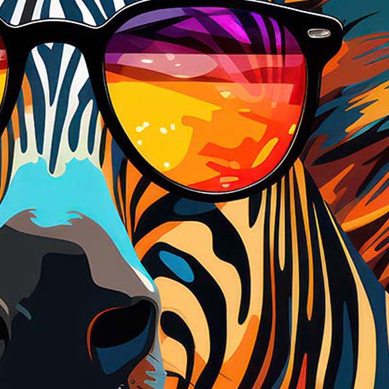 Bild & Rahmen Groovy Zebra Stripes