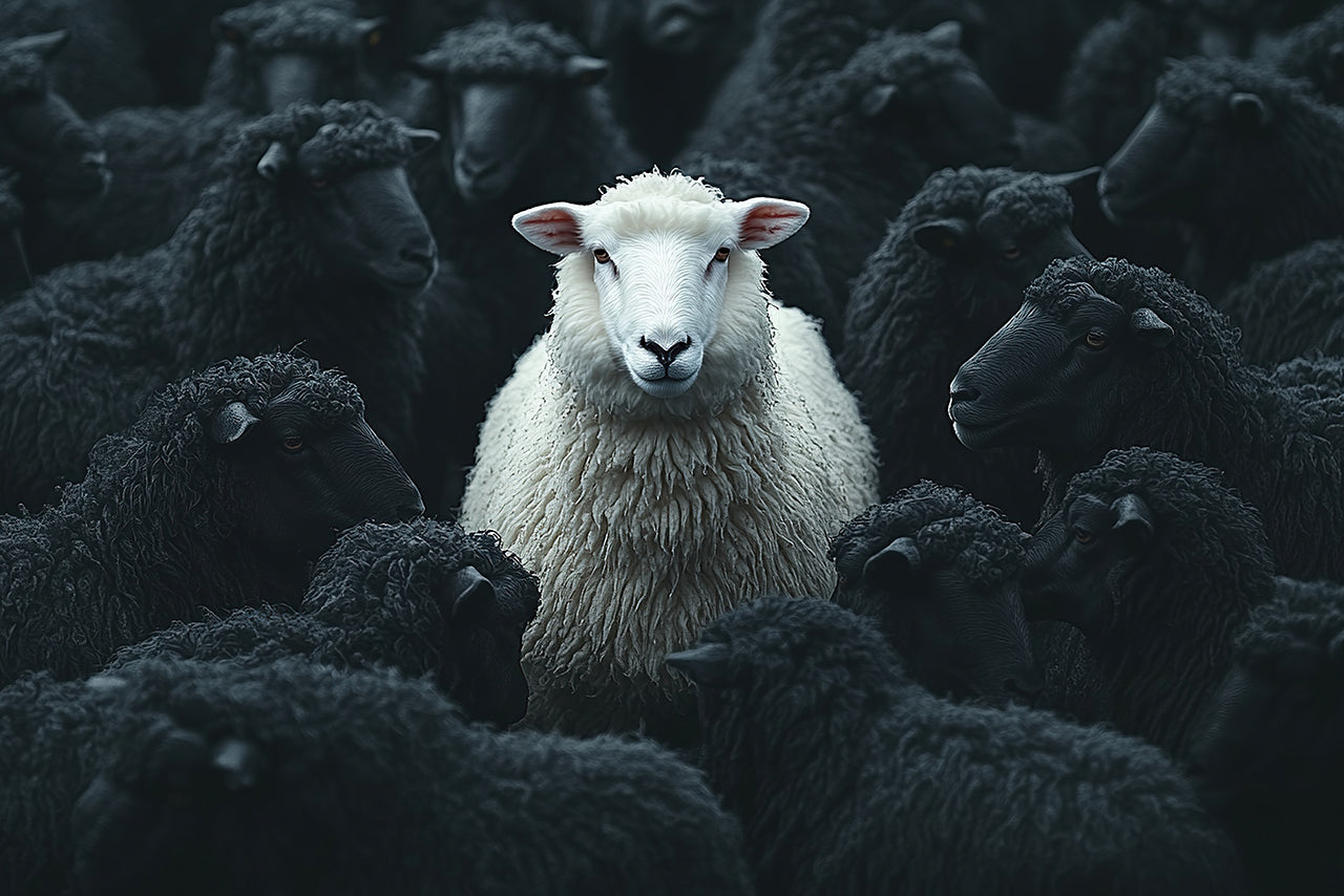 Bild & Rahmen White Sheep