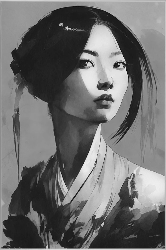 Image et cadre Fille asiatique