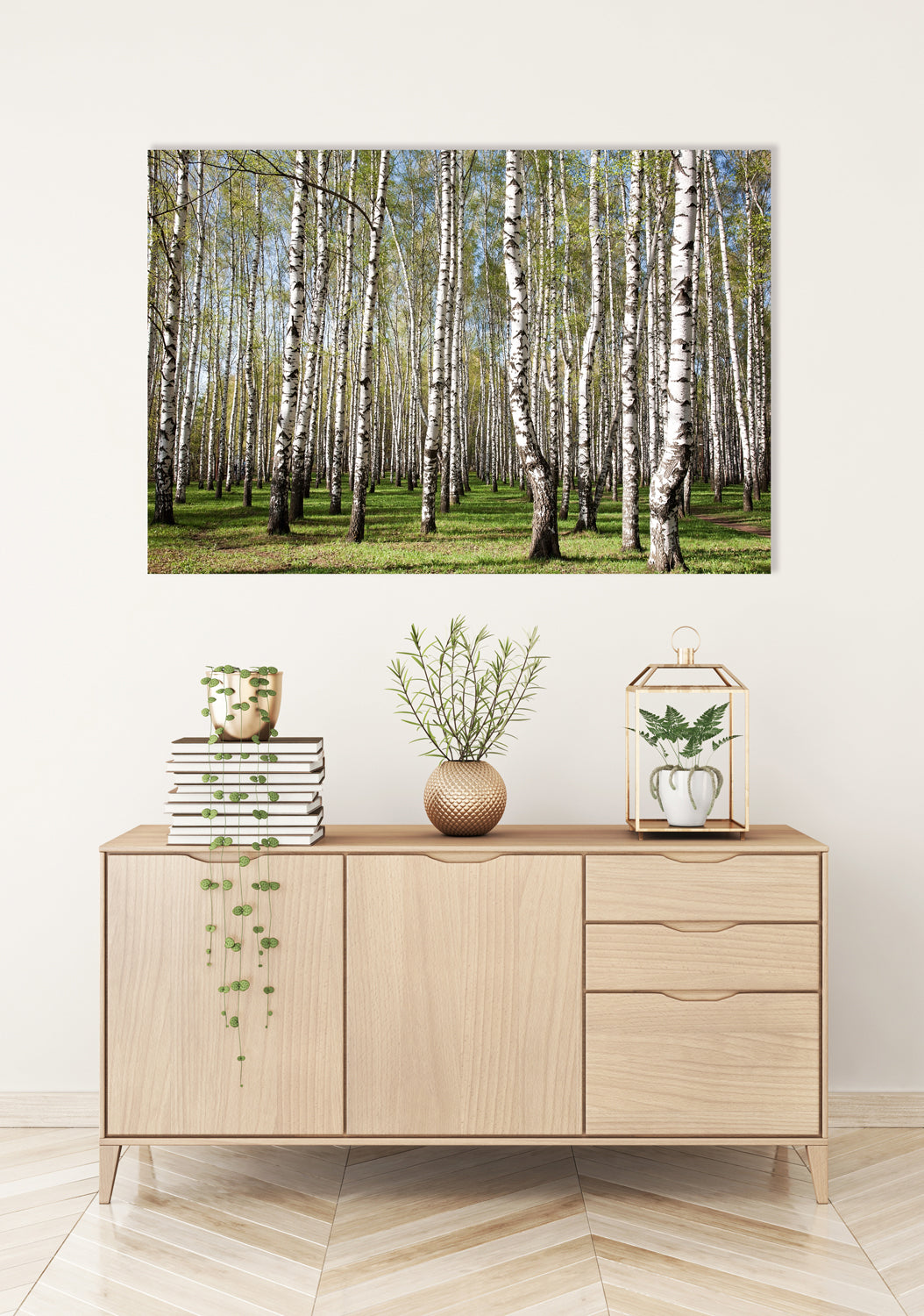 Acrylglasbild Birkenwald