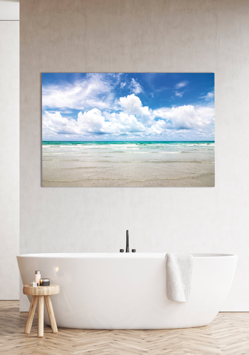 tableau en verre acrylique plage