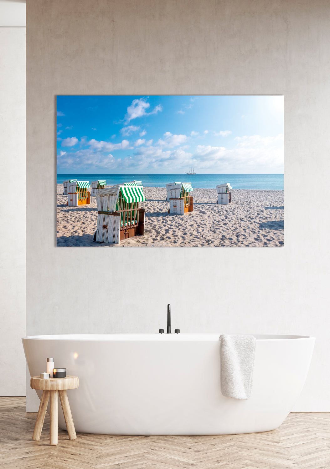 chaises de plage en verre acrylique