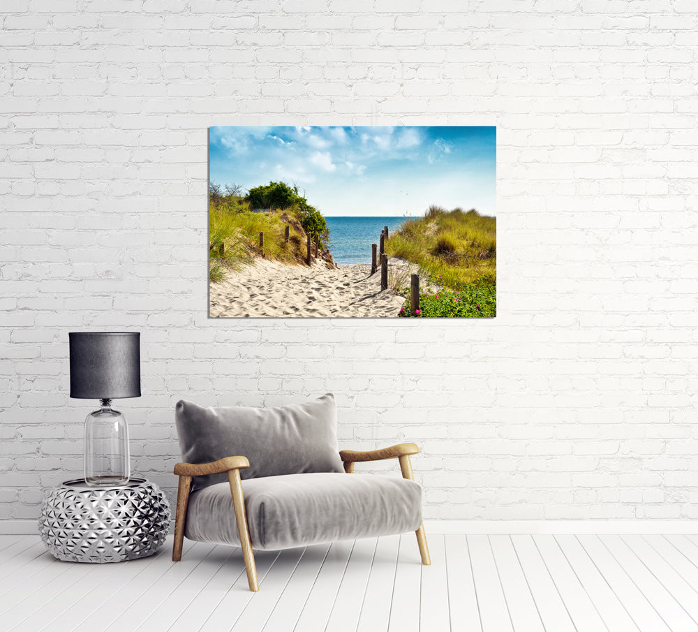 Tableau en verre acrylique Promenade vers la mer