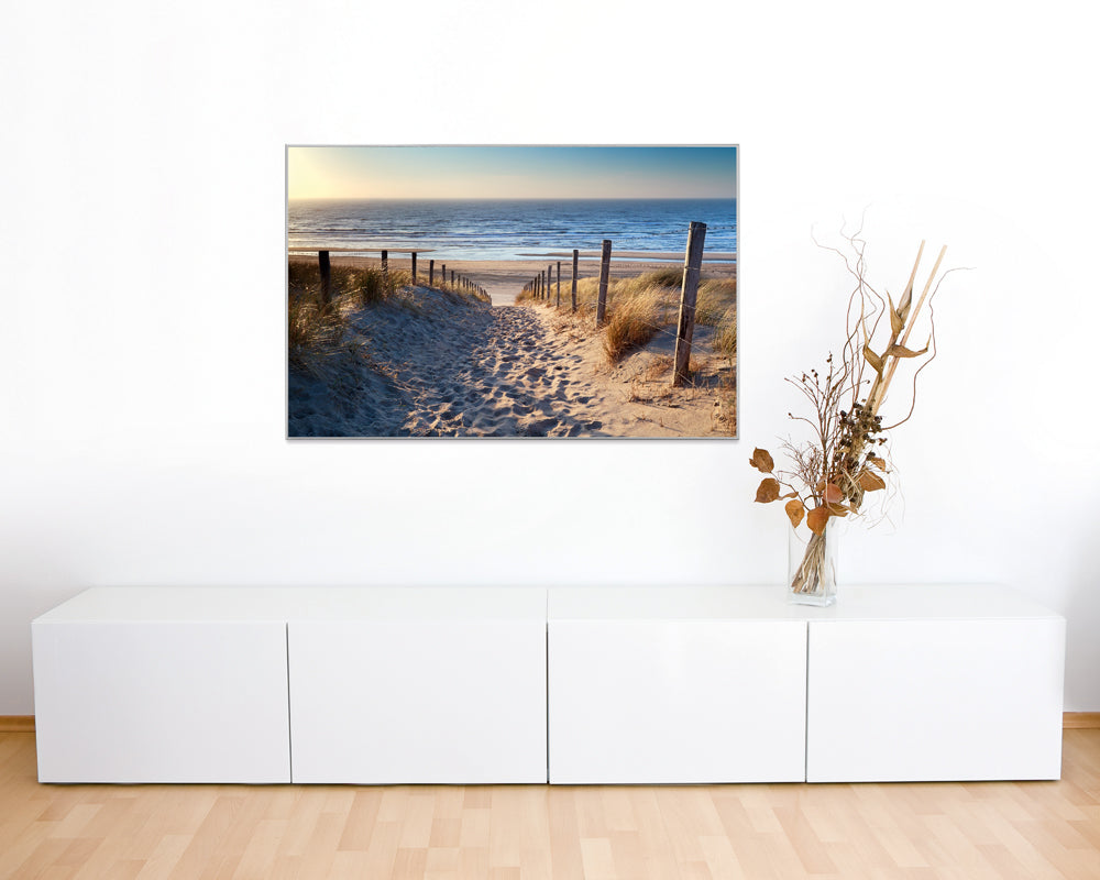 Tableau en verre acrylique Chemin de sable vers la mer