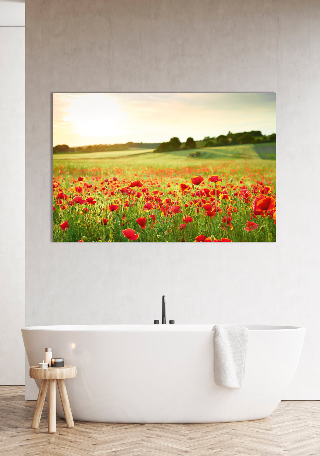 Acrylglasbild Mohnwiese 2