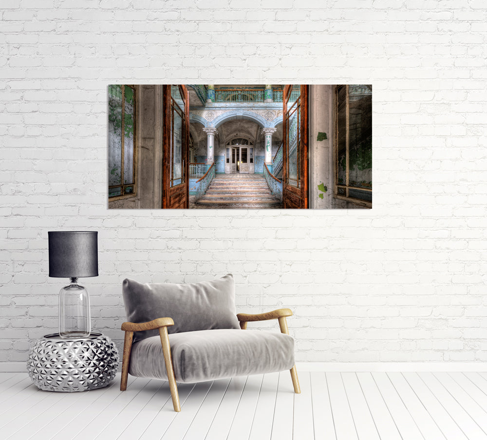 Acrylglasbild Lost Place Treppe 2