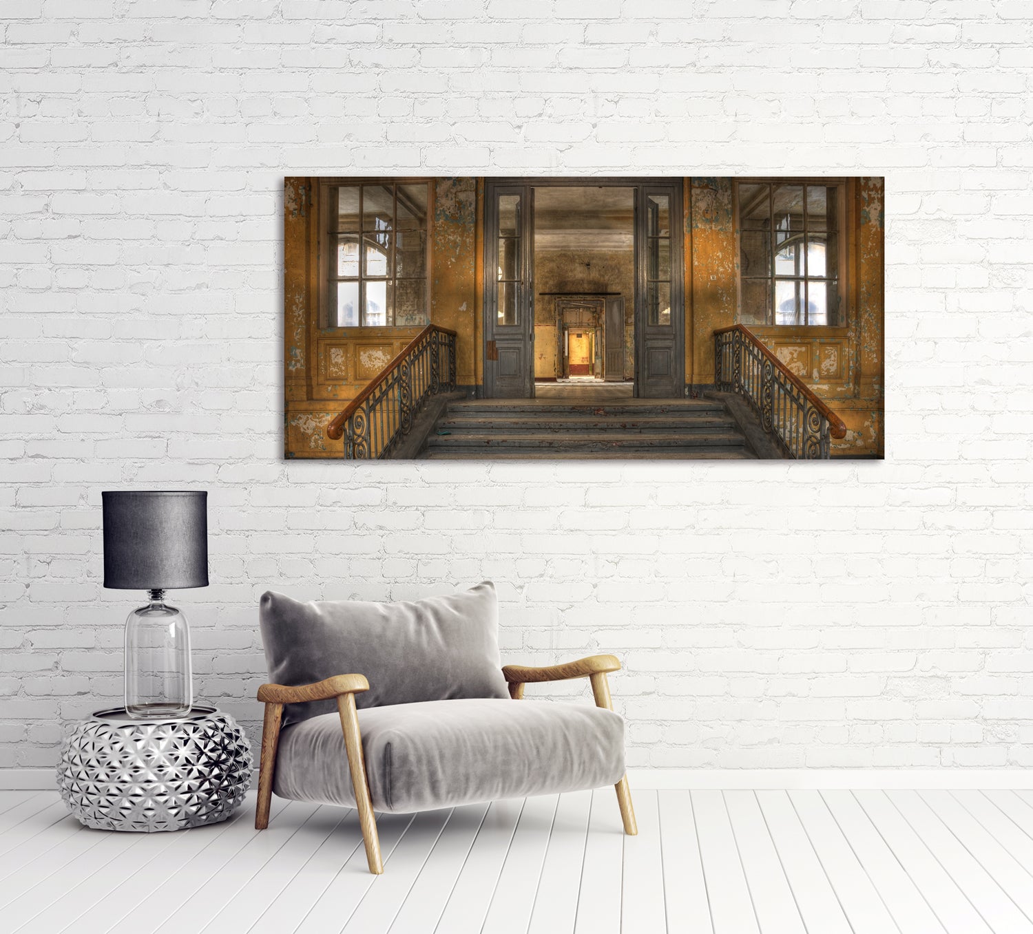 Acrylglasbild Lost Place Treppe 3