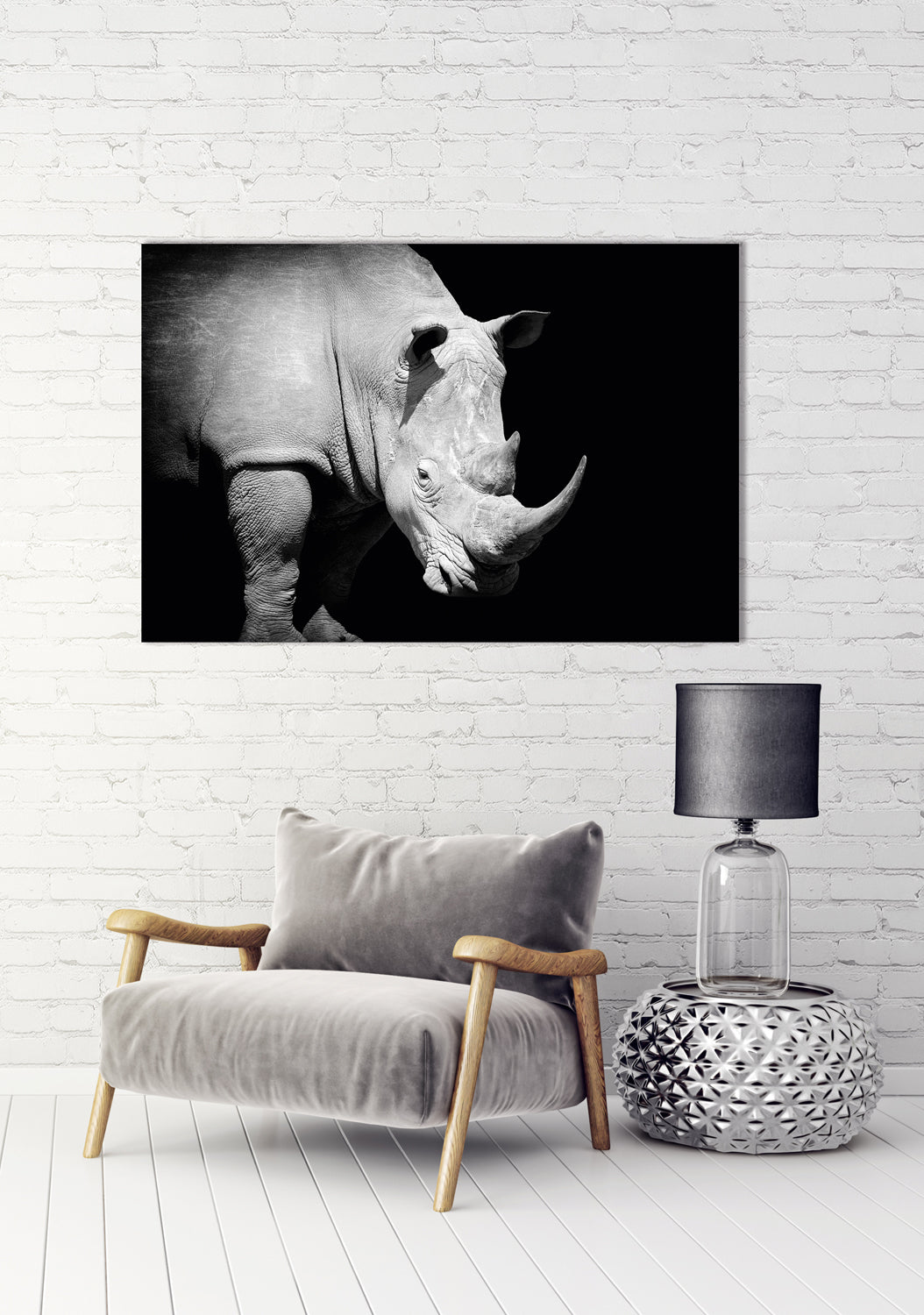 Acrylglasbild Nashorn