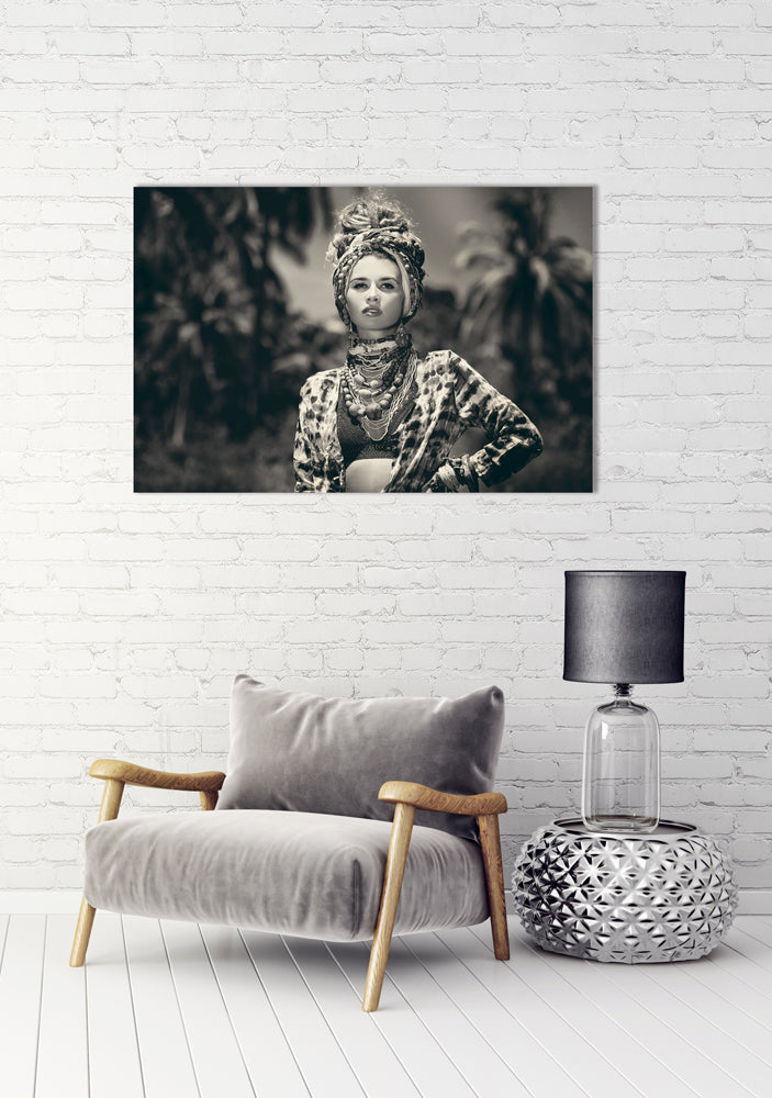 Acrylglasbild Elegante Dame