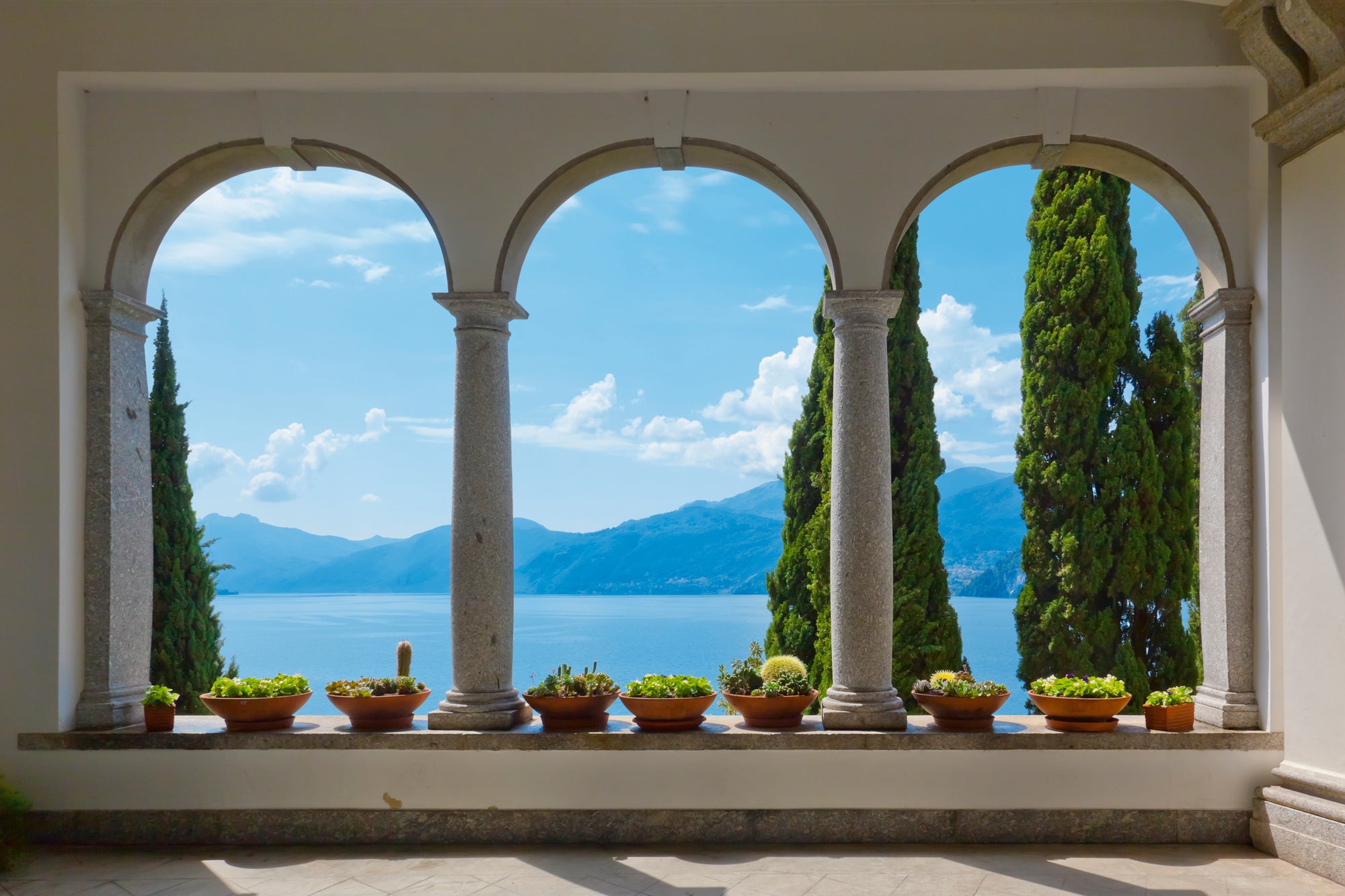 Acrylglasbild wunderschöner Ausblick auf den See