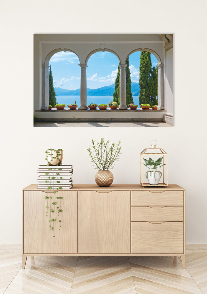 Acrylglasbild wunderschöner Ausblick auf den See